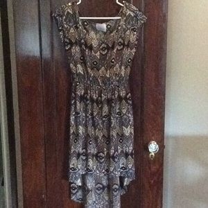 Tribal pattern high low dress